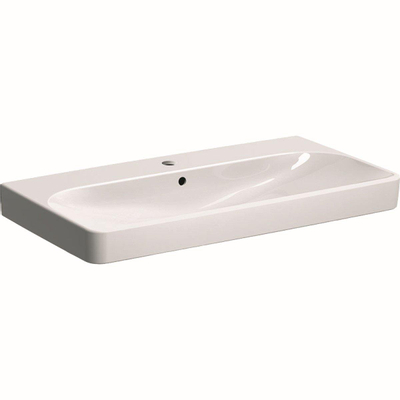 Geberit Smyle lavabo carré avec trou pour robinet et trop-plein 90x48x16.5cm blanc 500251011