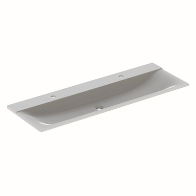 Geberit Xeno2 meubelwastafel - 140x48x15cm - 2 kraangaten - zonder overloop - wit