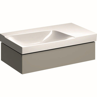 Geberit Xeno2 wastafelonderkast - 1 lade - 88x22cm - greige bruin (taupe)