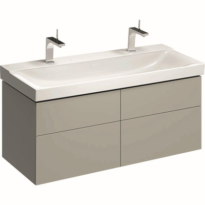 Geberit Xeno2 wastafelonderkast - 4 laden - 137.4cm - greige bruin (taupe)