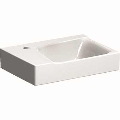 Geberit Xeno2 lave-mains avec trou de robinet à gauche sans trop-plein 40x28x12.5cm avec KeraTect blanc