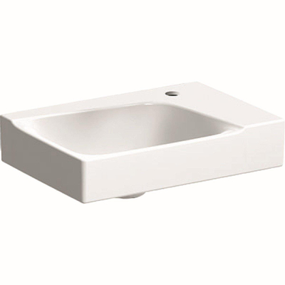 Geberit Xeno2 lave-mains avec trou de robinet à droite sans trop-plein 40x28x12.5cm avec KeraTect blanc