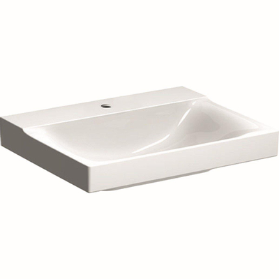 Geberit Xeno2 wastafel - 60x48x14cm - met kraangat - zonder overloop KeraTect - wit