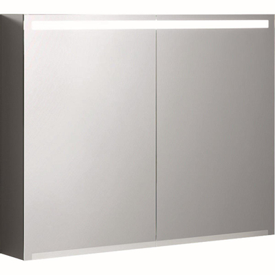 Geberit Option armoire de toilette avec 2 portes miroirs double face et éclairage LED 90x70x15cm