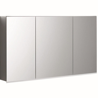 Geberit OPTION Plus spiegelkast - met 3 dubbelzijdige spiegeldeuren - met led verlichting - 120x70x17.2cm - antraciet