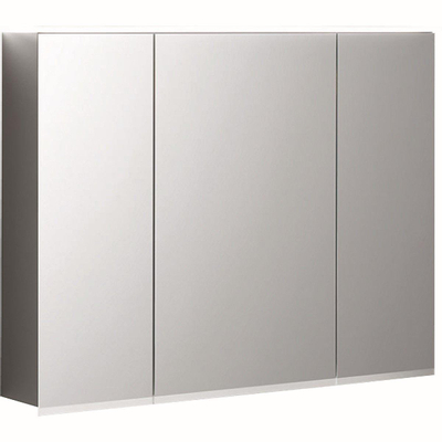Geberit OPTION Plus spiegelkast led verlichting 3den - 90x70x15cm - zilver