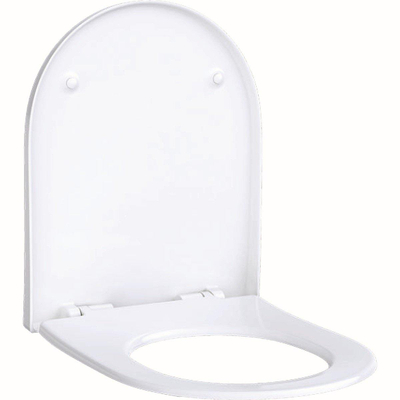 Geberit Acanto wc-zitting slim - wrap over - antibacterieel - scharnieren verchroomd - wit