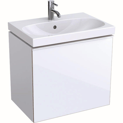 Geberit Acanto Meuble sous-vasque compact avec 1 tiroir 59.5x53.5x41.6cm avec poignée et siphon blanc