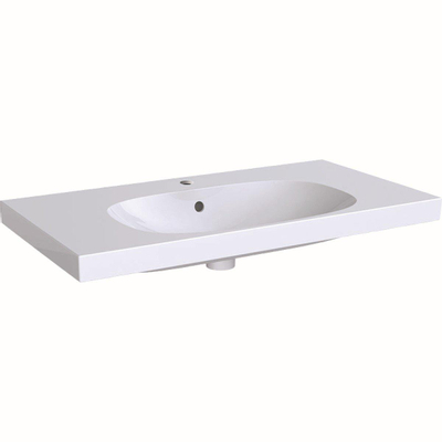 Geberit Acanto wastafel - 90cm - 1 kraangat - met overloop - wit