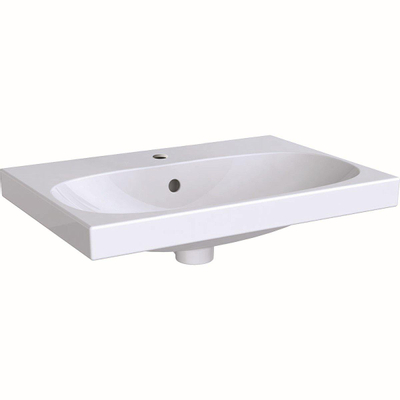 Geberit Acanto lavabo compact avec trou pour robinet avec trop-plein 60x42.2x16.8cm blanc 500631012