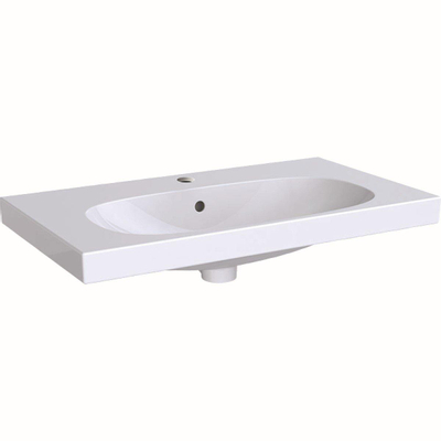 Geberit Acanto lavabo compact avec trou pour robinet et trop-plein 75x42.2x16.8cm blanc 500632012