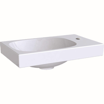 Geberit Acanto fontein - 40cm kraangat rechts - zonder overloop - wit