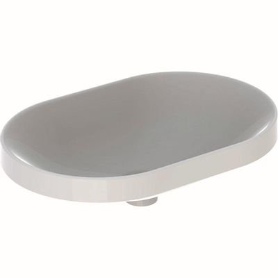 Geberit VariForm lavabo à poser de forme elliptique sans trou de robinet sans trop-plein 60x40x17.8cm blanc 500730012