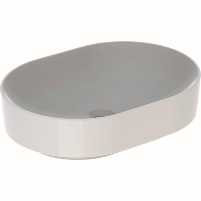 Geberit Variform lavabo à poser elliptique sans trou pour robinet sans trop-plein 55x40x15.8cm blanc