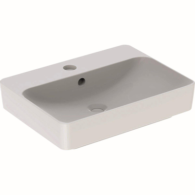 Geberit VARIFORM opzetwastafel rechthoekig - 60cm - met overloop - glans wit