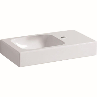 Geberit ICon fontein - 53x31x13.5cm - 1 wasbak - 1 kraangat Rechts - zonder overloopgat - keramiek - glans wit