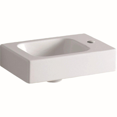Geberit ICon fontein - 38x28x13.5cm - 1 wasbak - 1 kraangat Rechts - zonder overloopgat - keramiek - glans wit