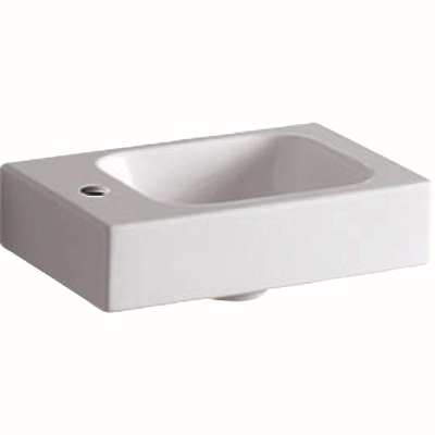 Geberit Icon lave-mains 38x28x13.5cm 1 vasque 1 trou de robinetterie à gauche sans trop-plein Céramique Blanc brillant