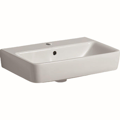 Geberit Renova Compact lavabo compact avec trou de robinet avec trop-plein 55x37x17cm blanc