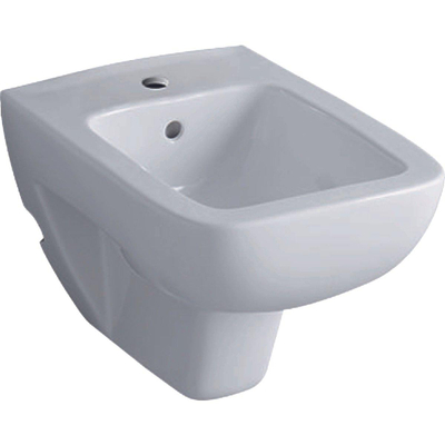 Geberit Renova Plan bidet suspendu 35,5x54cm avec trou de robinet avec trop-plein blanc
