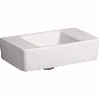 Geberit Renova Plan lave-mains compact sans trou de robinetterie sans trop-plein 40x25x15cm blanc