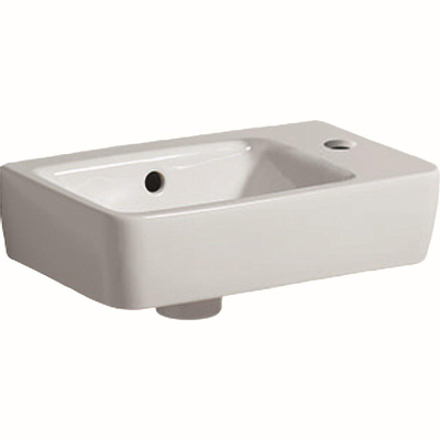 Geberit Renova Compact fontein - met kraangat rechts - met overloop - 40x25x15cm - compact - wit