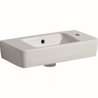 Geberit Renova compact lavabo compact avec trou pour robinet à droite avec trop-plein 50x25x15cm m. égouttage blanc