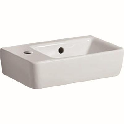Geberit Renova Compact lave-mains compact avec trou de robinet à gauche avec trop-plein 40x25x15cm blanc