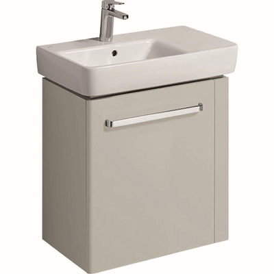 Geberit Renova compact meuble bas pour lavabo 1 porte avec porte-serviettes 59x60.4x36.7cm droite gris clair