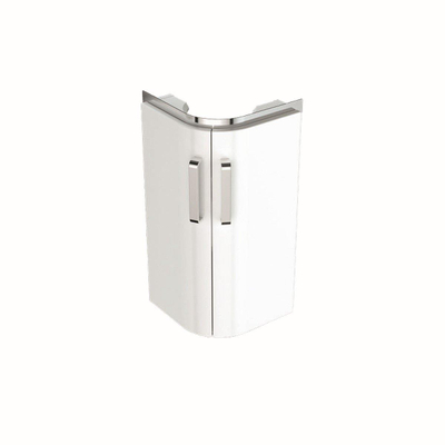 Geberit Renova compact meuble bas pour lavabo d'angle avec 2 portes 42.5x60.4x33cm blanc