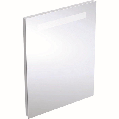 Geberit Renova Compact spiegel - met verlichting horizontaal - 50x65cm - zilver