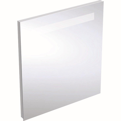 Geberit Renova Compact spiegel - met verlichting horizontaal - 60x65cm - zilver