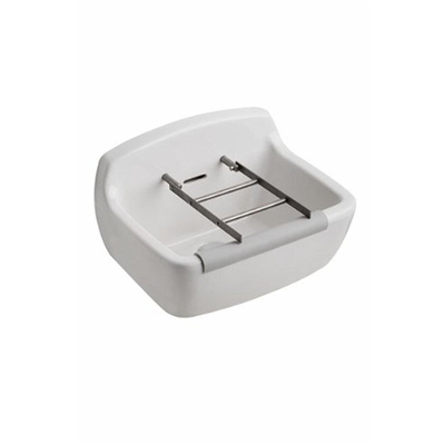 Geberit 300 Basic Norma évier de transpiration en porcelaine sanitaire avec rebord de protection 39x50x33.5cm avec trous pour grille à seau blanc