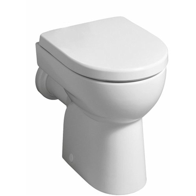 Geberit 300 Basic WC sur pied à fond plat 35.5x47.5cm +2cm EH et fixation cachée Blanc