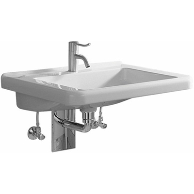 Geberit 300 Comfort Square Lavabo ergonomique 65x52.5cm avec trou de robinet et trop-plein Blanc