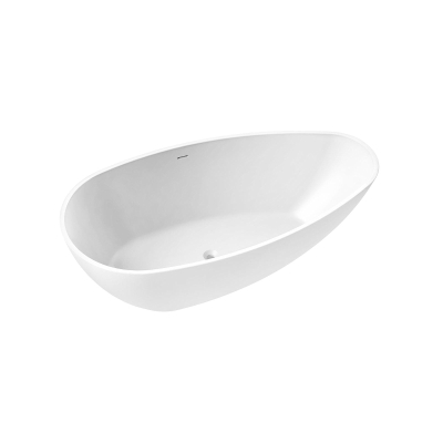 Arcqua Lima baignoire autoportante 170x86x54cm solid surface blanc mat