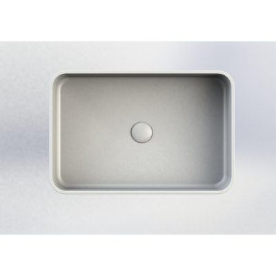 Royal plaza Cinea vasque à poser 56,5x37,5cm s/tr. robinet s/trop-plein m.blanc mat