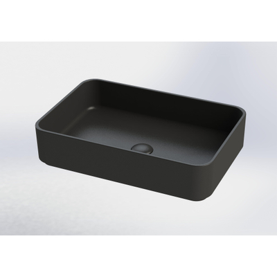 Royal plaza Cinea vasque à poser 56,5x37,5cm s/trou de robinet s/trop-plein noir