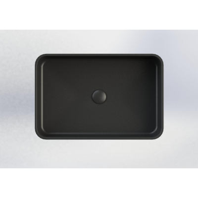 Royal plaza Cinea vasque à poser 56,5x37,5cm s/trou de robinet s/trop-plein noir