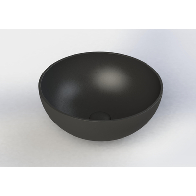 Royal plaza Cinea vasque à poser 40x40cm s/trou de robinet s/trop-plein m.noir