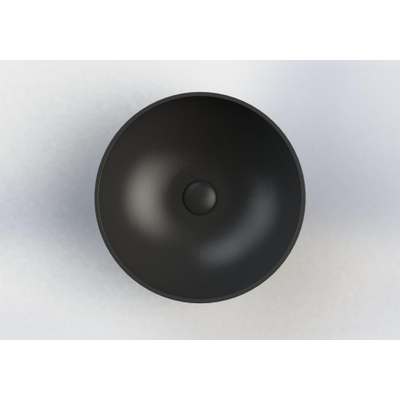 Royal plaza Cinea vasque à poser 40x40cm s/trou de robinet s/trop-plein m.noir