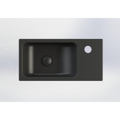 Royal plaza Person lave-mains 40x20cm 1 trou de robinet D s/surverse mat noir