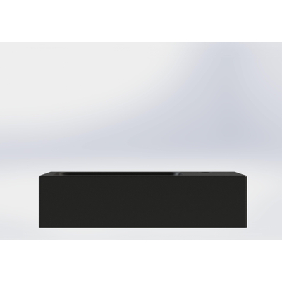 Lavigo Stretto fontein 40x20cm 1 kraangat R z/overloop mat zwart