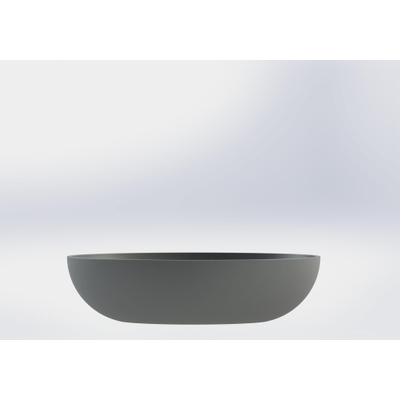 Royal plaza Cinea vasque à poser 57x40,5cm s/trou de robinet s/trop-plein béton mat