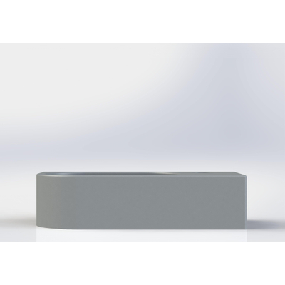 Royal plaza Person lave-main 40x20cm 1 trou de robinet R s/s. trop-plein béton mat