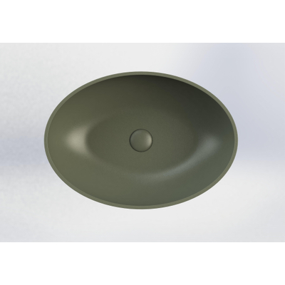 Royal plaza Cinea vasque à poser 57x40,5cm s/trou de robinet s/trop-plein m.vert