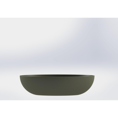 Royal plaza Cinea vasque à poser 57x40,5cm s/trou de robinet s/trop-plein m.vert