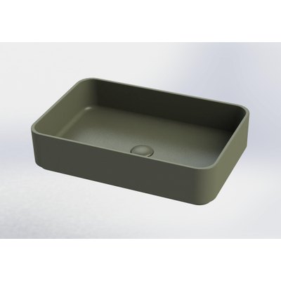 Royal plaza Cinea vasque à poser 56,5x37,5cm s/trou robinet s trop-plein vert