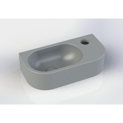 Royal plaza Person lave-main 40x20cm 1 trou de robinet R s/s. trop-plein béton mat