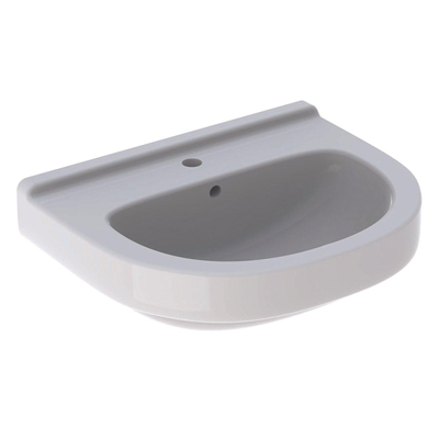 Geberit 300 Basic Lavabo Arco demi-rond avec trou de robinetterie avec trop-plein 60x49x19.5cm blanc